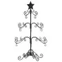 Albero di Natale Decorativo in Metallo Nero 90 cm