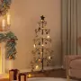 Albero di Natale Decorativo in Metallo Nero 150 cm