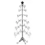 Albero di Natale Decorativo in Metallo Nero 180 cm