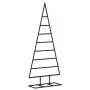 Albero di Natale Decorativo in Metallo Nero 125 cm