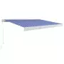 Tenda a Cassonetto Manuale 450x300 cm Blu e Bianca