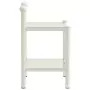 Comodino Bianco e Trasparente 45x34,5x60,5 cm Metallo e Vetro