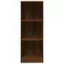 Libreria 3 Ripiani Rovere Marrone 40x24x109cm Legno Multistrato