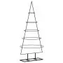 Albero di Natale Decorativo in Metallo Nero 125 cm