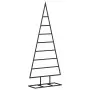 Albero di Natale Decorativo in Metallo Nero 125 cm