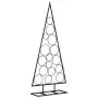 Albero di Natale Decorativo in Metallo Nero 125 cm