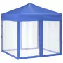 Tenda per Feste Pieghevole con Pareti Laterali Blu 2x2 m