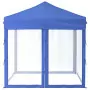 Tenda per Feste Pieghevole con Pareti Laterali Blu 2x2 m