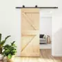 Porta Scorrevole con Set Hardware 70x210 cm Legno Massello Pino