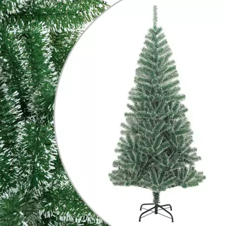 Albero di Natale Artificiale con Neve Fioccata Verde 180 cm