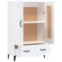 Credenza Bianco Lucido 70x31x115 cm in Legno Multistrato