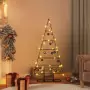 Albero di Natale Decorativo in Metallo Nero 125 cm