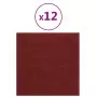 Pannelli Murali 12 pz Rosso Vino 30x30 cm in Tessuto 1,08 m²