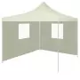 Tenda Pieghevole con 2 Pareti 3x3 m Crema