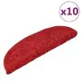 Tappetini per Scale 10 pz 65x25 cm Rosso