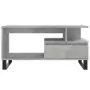 Tavolino Salotto Grigio Cemento 90x49x45 cm Legno Multistrato