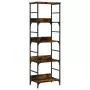 Libreria Rovere Fumo 50x33x153 cm in Legno Multistrato