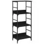 Libreria Nera 50x33x117,5 cm in Legno Multistrato