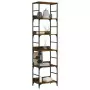 Libreria Rovere Fumo 50x33x188,5 cm in Legno Multistrato