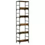 Libreria Rovere Fumo 50x33x188,5 cm in Legno Multistrato