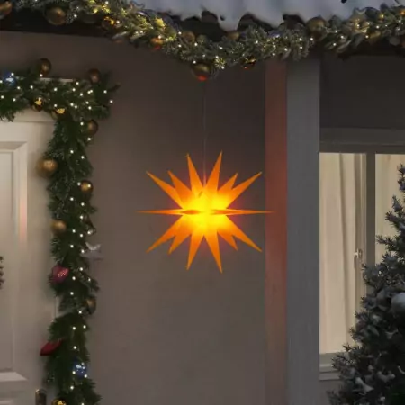 Illuminazioni Stella Moravia con LED 3pz Pieghevoli Gialle 43cm