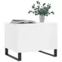 Tavolino Salotto Bianco Lucido 60x44,5x45 cm Legno Multistrato