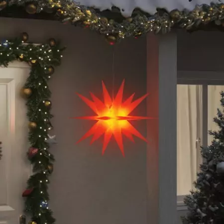 Illuminazioni Stella Moravia con LED 3pz Pieghevoli Rosse 57cm