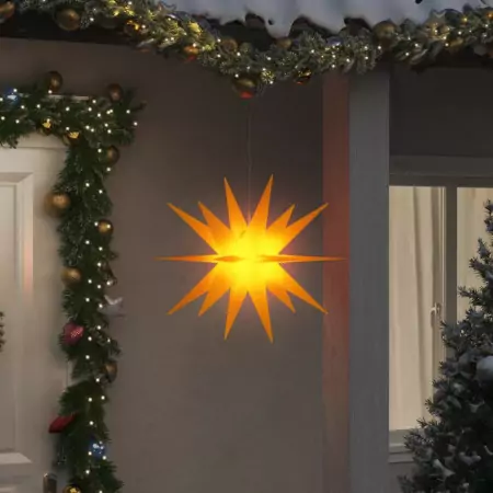 Illuminazioni Stella Moravia con LED 3pz Pieghevoli Gialle 57cm