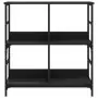 Libreria Nera 78,5x33x82 cm in Legno Multistrato