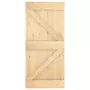 Porta Scorrevole con Set Hardware 95x210 cm Legno Massello Pino