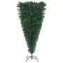 Albero di Natale Artificiale Capovolto con Supporto Verde 180 cm PVC