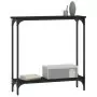 Tavolino Consolle Nero 75x22,5x75 cm in Legno Multistrato