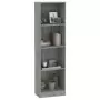 Libreria 4 Ripiani Grigio Sonoma 40x24x143 cm Legno Multistrato