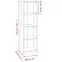 Libreria 4 Ripiani Grigio Sonoma 40x24x143 cm Legno Multistrato