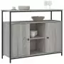 Credenza Grigio Sonoma 100x35x80 cm in Legno Multistrato