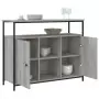 Credenza Grigio Sonoma 100x35x80 cm in Legno Multistrato