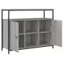 Credenza Grigio Sonoma 100x35x80 cm in Legno Multistrato