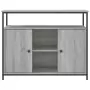 Credenza Grigio Sonoma 100x35x80 cm in Legno Multistrato