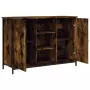 Credenza Rovere Fumo 100x35x70 cm in Legno Multistrato