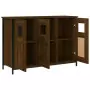 Credenza Rovere Marrone 100x35x70 cm in Legno Multistrato