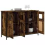 Credenza Rovere Fumo 100x35x70 cm in Legno Multistrato