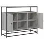 Credenza Grigio Sonoma 100x35x80 cm in Legno Multistrato