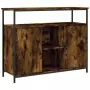 Credenza Rovere Fumo 100x35x80 cm in Legno Multistrato