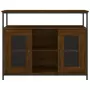 Credenza Rovere Marrone 100x35x80 cm in Legno Multistrato