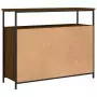 Credenza Rovere Marrone 100x35x80 cm in Legno Multistrato