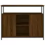 Credenza Rovere Marrone 100x35x80 cm in Legno Multistrato