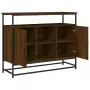 Credenza Rovere Marrone 100x35x80 cm in Legno Multistrato