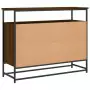 Credenza Rovere Marrone 100x35x80 cm in Legno Multistrato