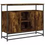 Credenza Rovere Fumo 100x35x80 cm in Legno Multistrato