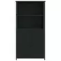 Credenza Nera 62x36x121,5 cm in Legno Multistrato